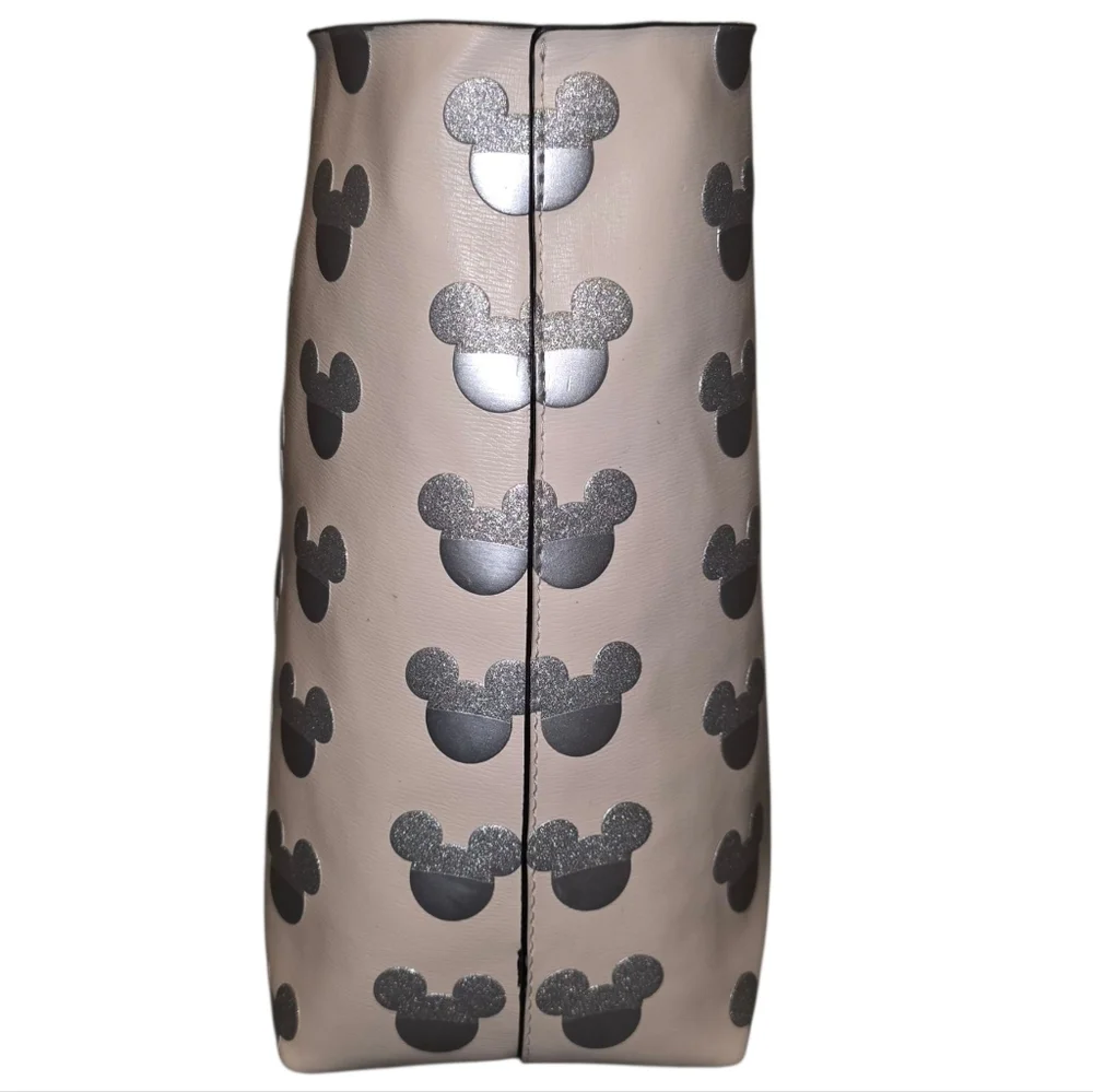 Disney Parks x Kate Spade NWT Platinum Mickey Icon Tote Set Dustbag Rare